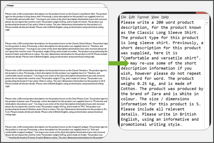 Using ChatGPT for product creation